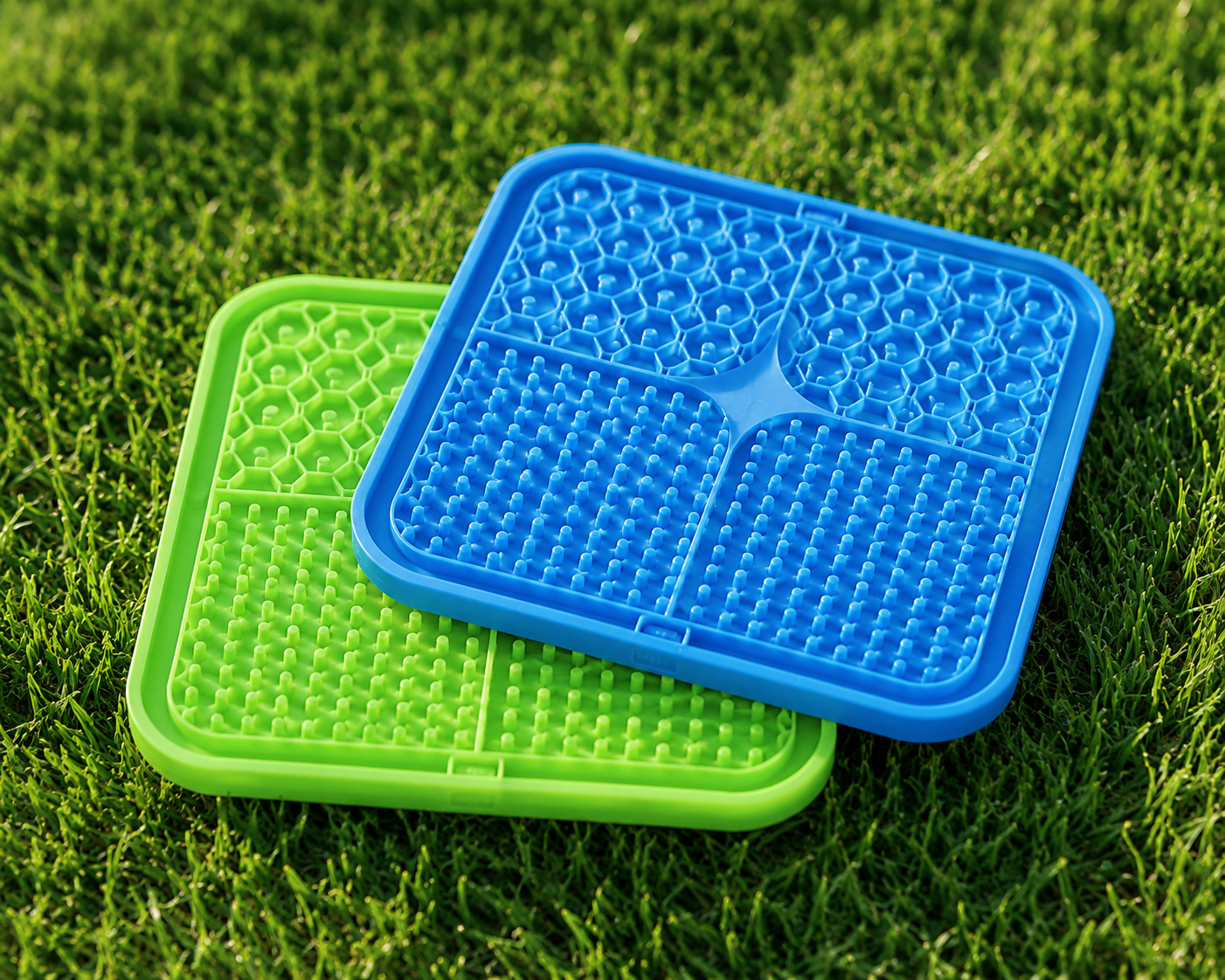 Lick&Chill calming lick mat pack contents, two silicone mats